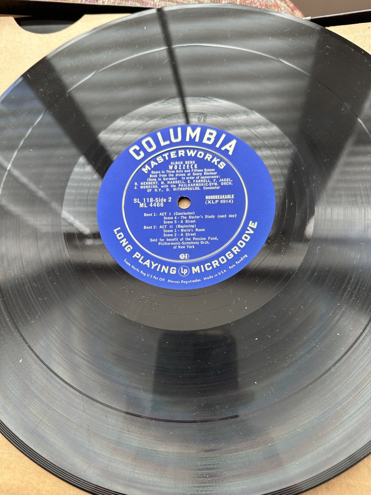 Alban Berg Wozzeck - Mitropoulos New York Philharmonic SL-118 Blue Label 1951 - Image 8