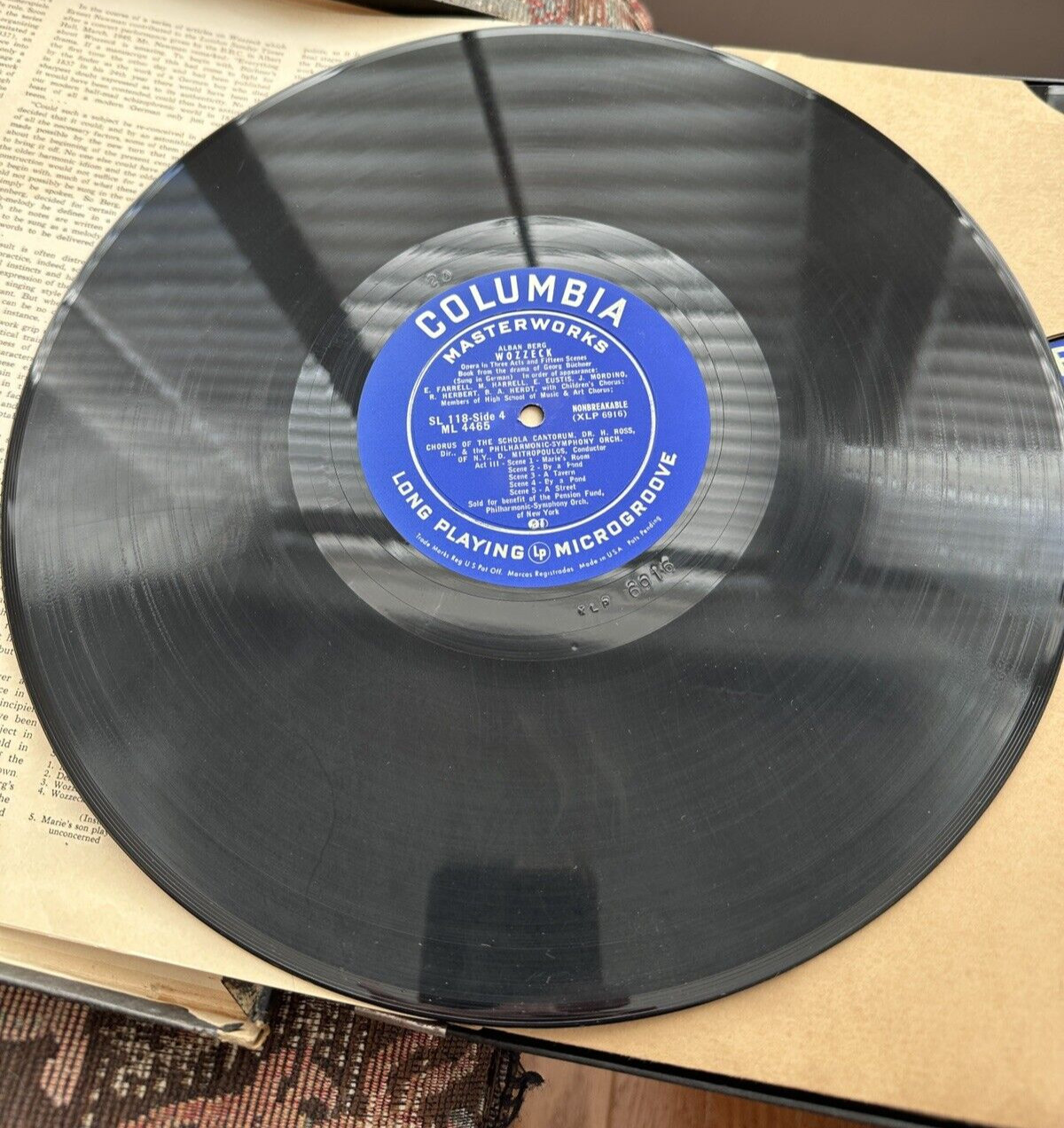 Alban Berg Wozzeck - Mitropoulos New York Philharmonic SL-118 Blue Label 1951 - Image 10