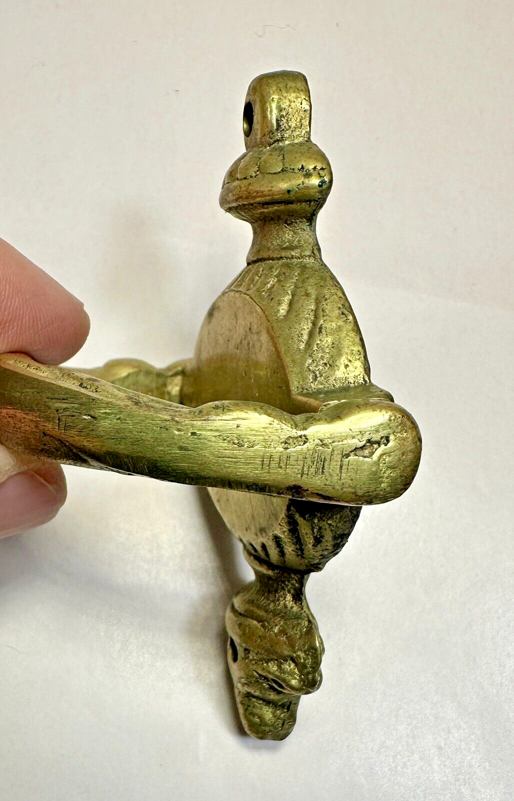 UK England Brass Sheep's Head Door Knocker - Image 3