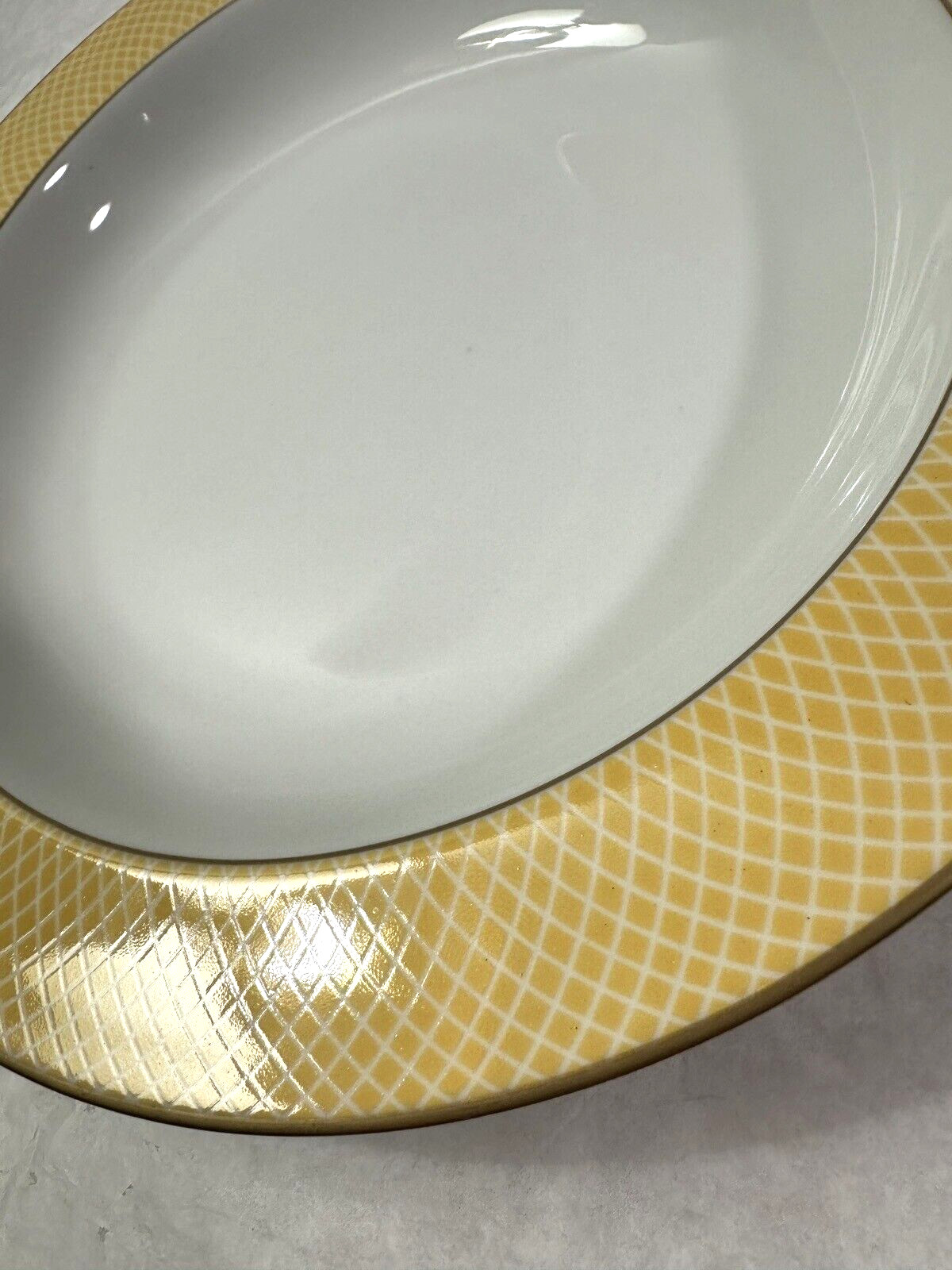 3 BLOCK SPAL Sunrise Gold Trim Rimmed 8 3/4" Soup / Pasta / Salad Bowls - Image 5