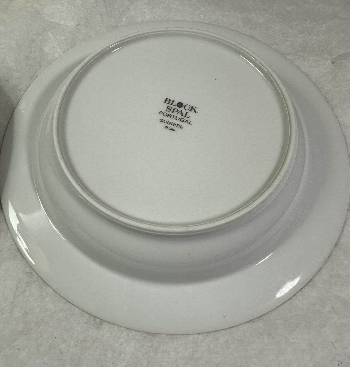 3 BLOCK SPAL Sunrise Gold Trim Rimmed 8 3/4" Soup / Pasta / Salad Bowls - Image 6