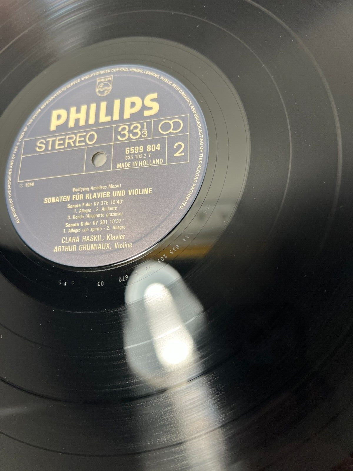 Mozart Sonatas Piano & Violin Clara Haskil Arthur Grumiaux - Philips 6599 804 - Image 2