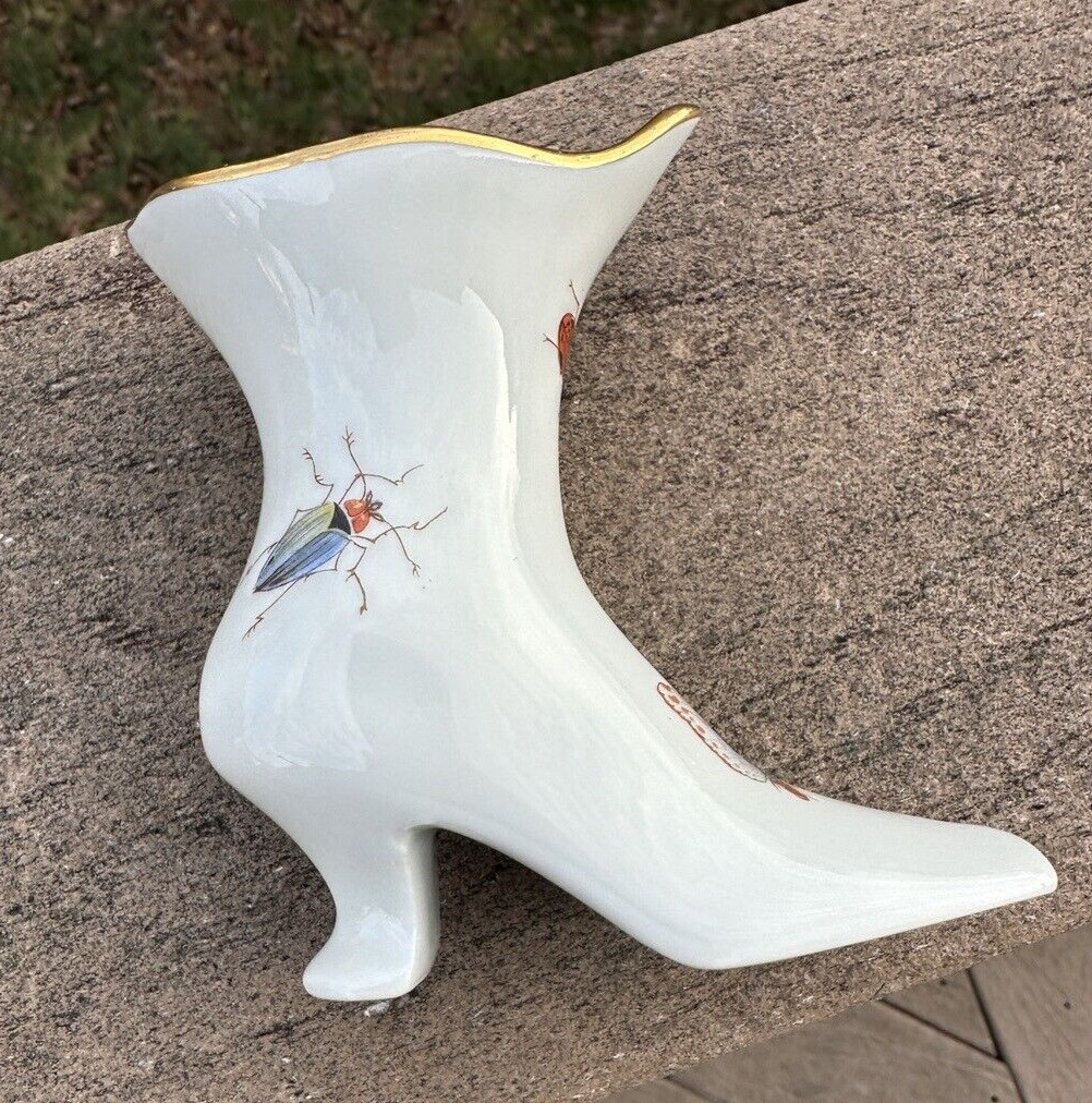 Limoges France Boot Hand Painted W/Gold Trim  - Image 11