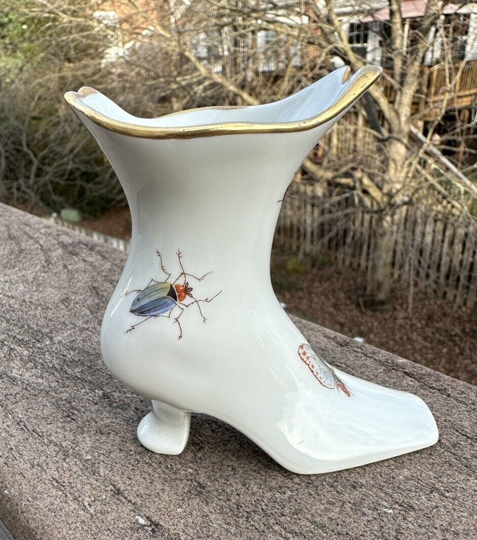 Limoges France Boot Hand Painted W/Gold Trim  - Image 3