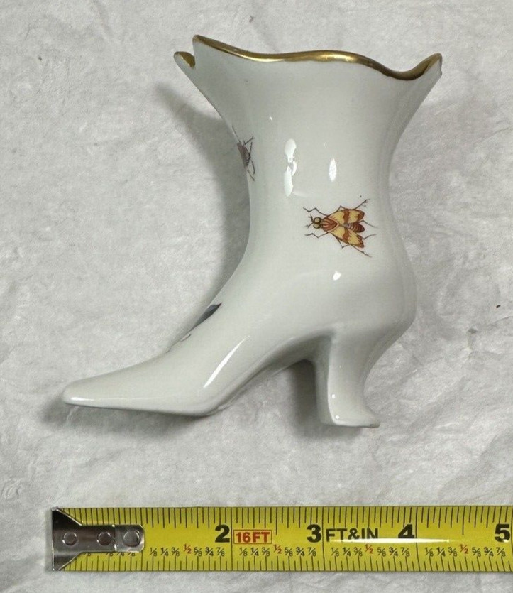 Limoges France Boot Hand Painted W/Gold Trim  - Image 5