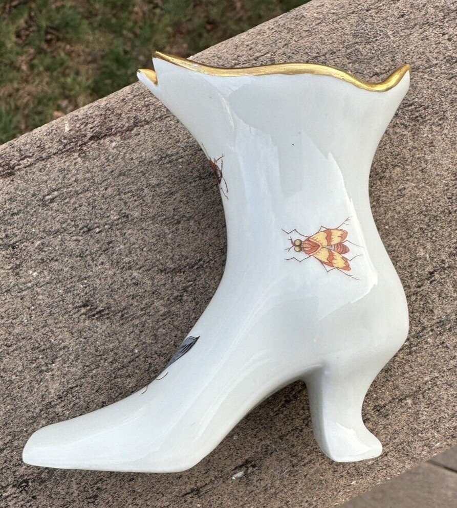 Limoges France Boot Hand Painted W/Gold Trim  - Image 10