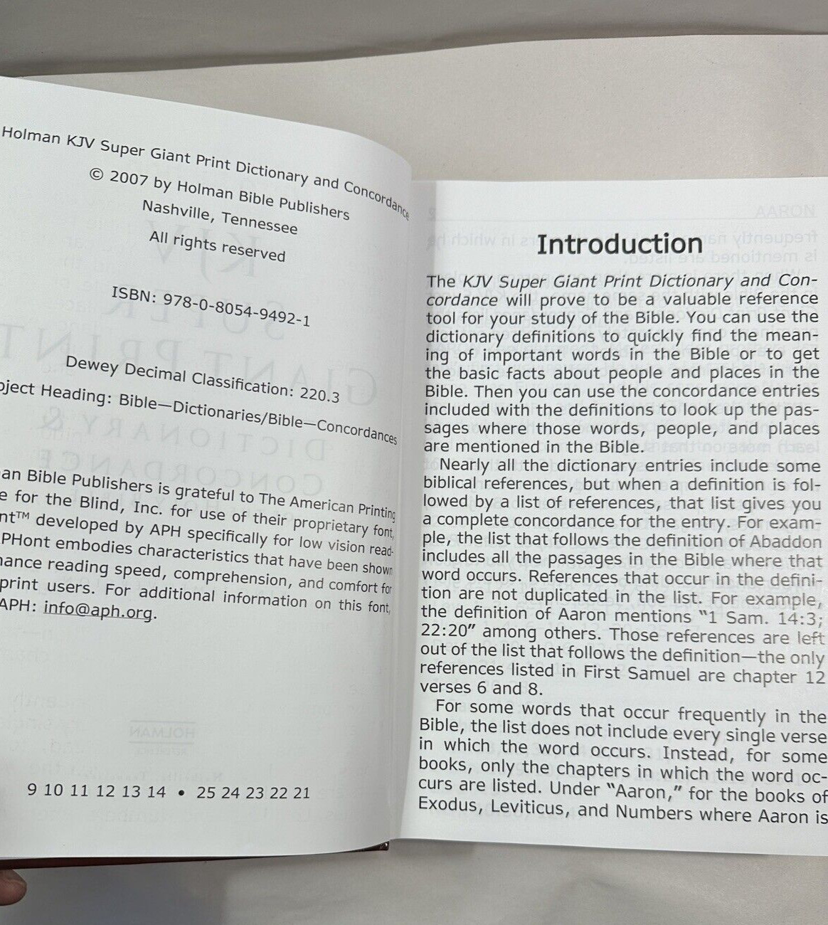 KJV Super Giant Print Dictionary & Concordance of the Holy Bible KJV - Image 2