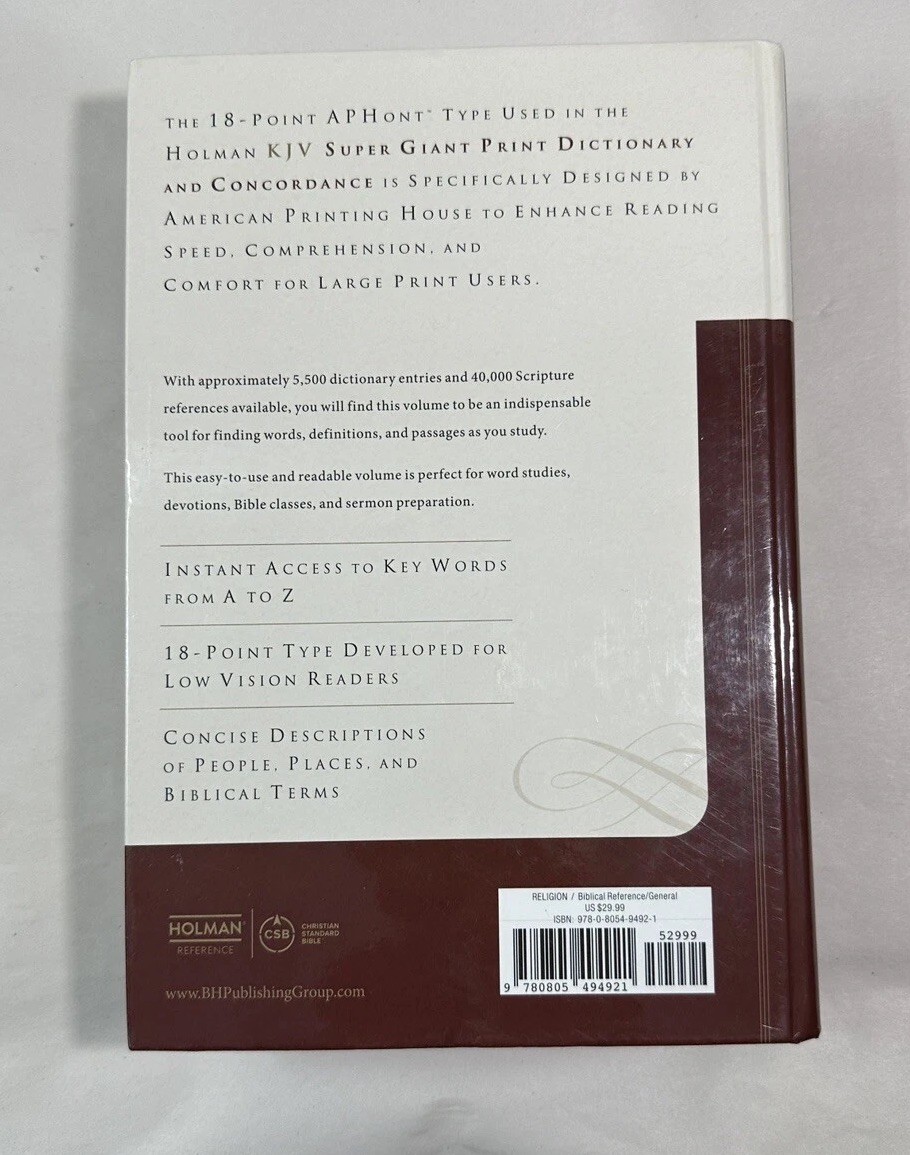 KJV Super Giant Print Dictionary & Concordance of the Holy Bible KJV - Image 7