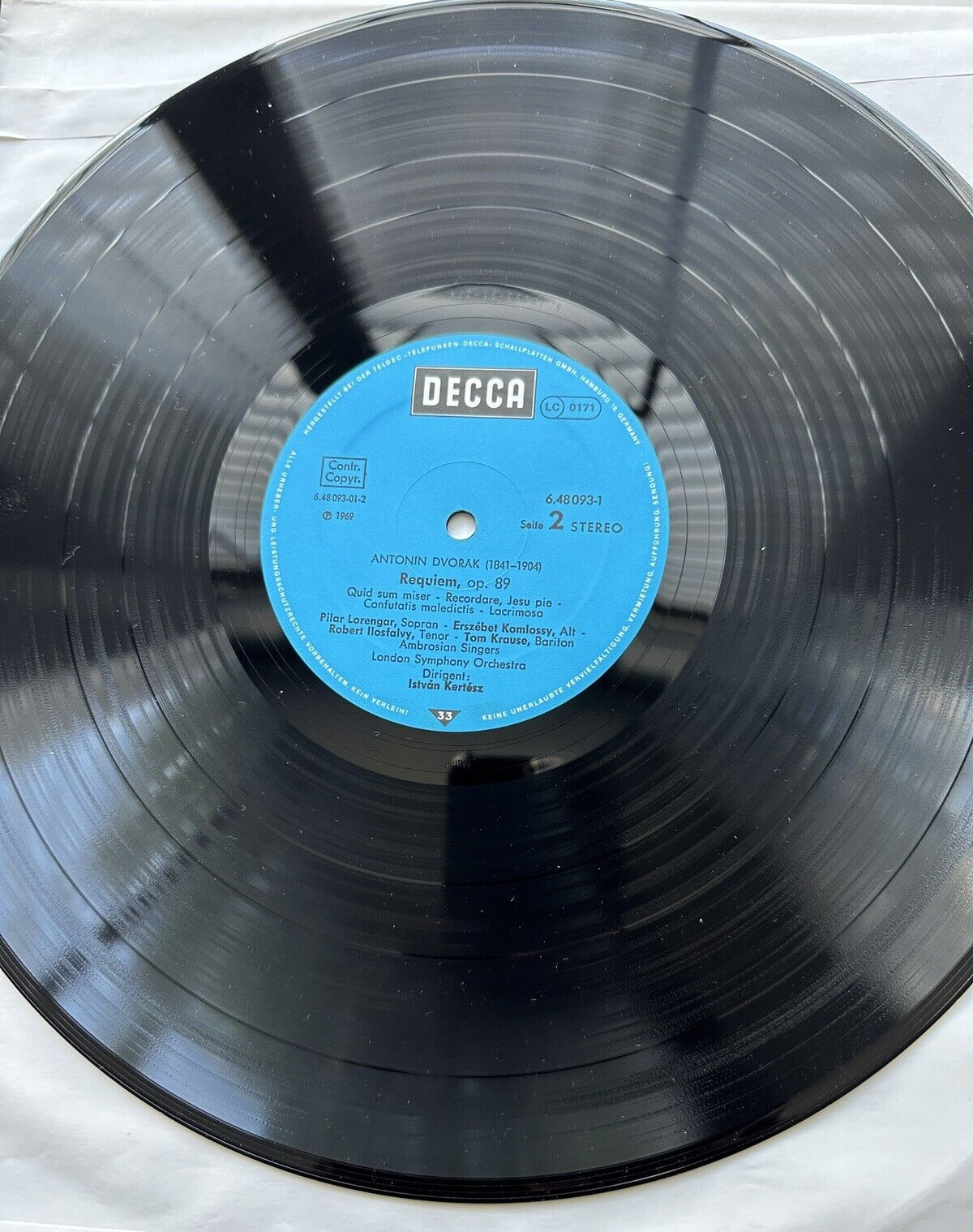 Dvorak Requiem Lorengar Kertesz DECCA 6.48093 / London OSA 1281 - Image 4