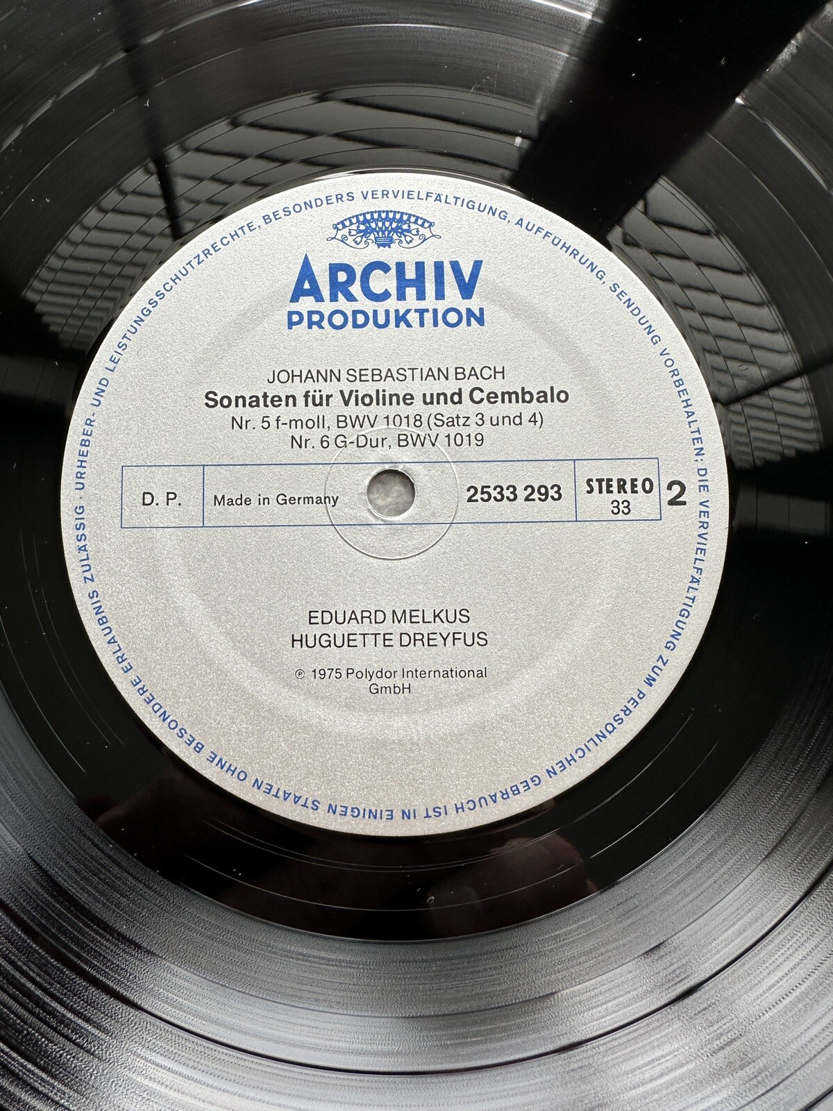 Eduard Melkus / H. Dreyfus - Bach Sonatas for Violin & Hpschd Archiv 2708 032 - Image 5