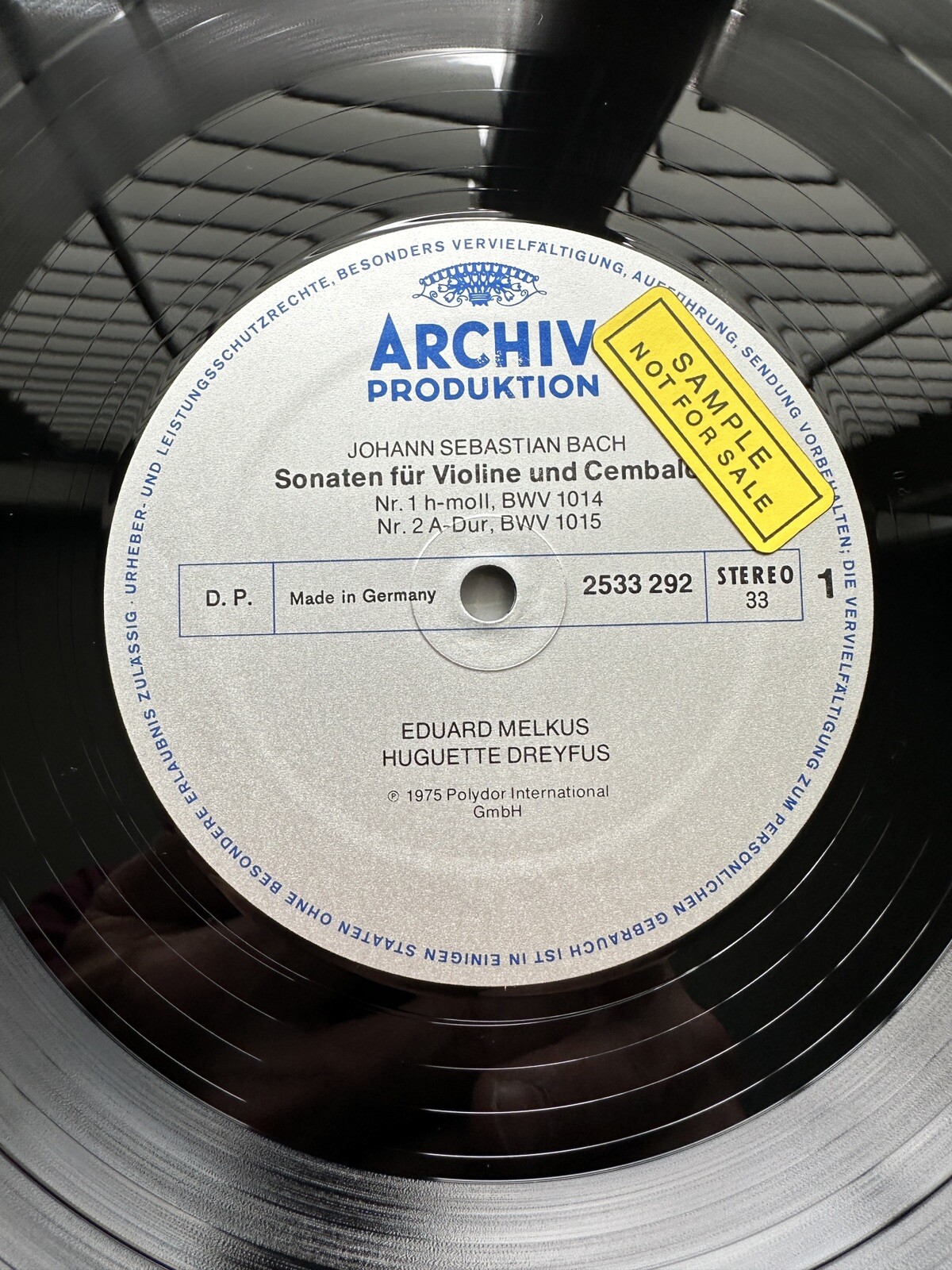 Eduard Melkus / H. Dreyfus - Bach Sonatas for Violin & Hpschd Archiv 2708 032 - Image 9