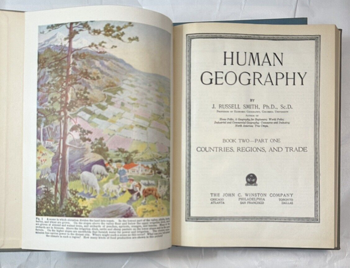 Human Geography by J. Russell Smith - 1932 and 1935 Editions - Three Volumes - Image 6