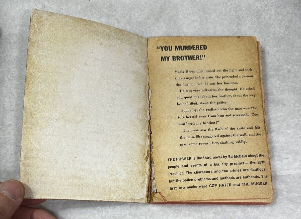 The Pusher by Ed McBain 1956 Perma Books Paperback First Edition First Printing - Image 1
