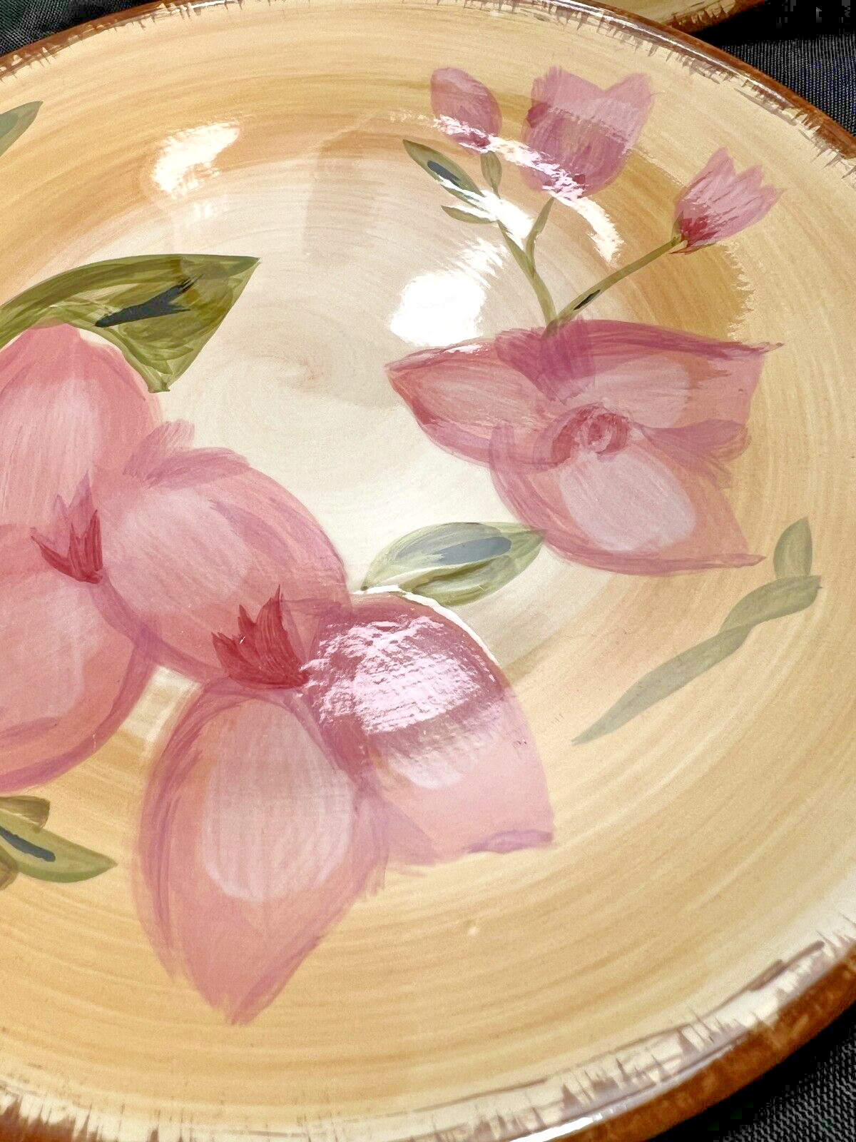 Tabletop Unlimited Pink Orchids Salad / Bread Plates 8 1/2" - Image 1