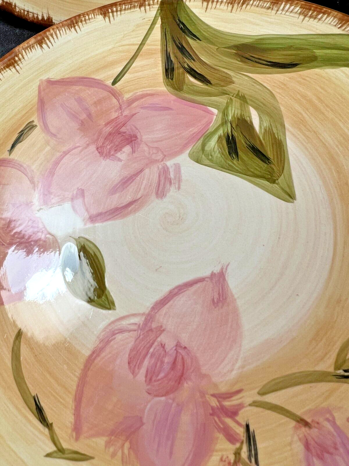 Tabletop Unlimited Pink Orchids Salad / Bread Plates 8 1/2" - Image 2