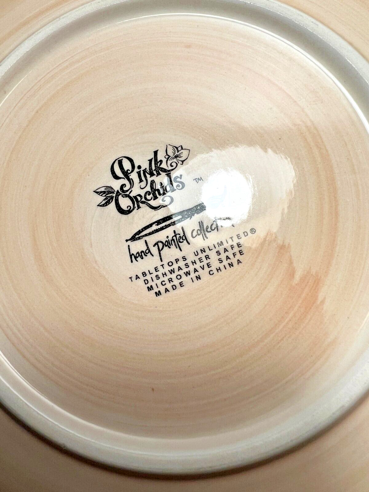 Tabletop Unlimited Pink Orchids Salad / Bread Plates 8 1/2" - Image 4