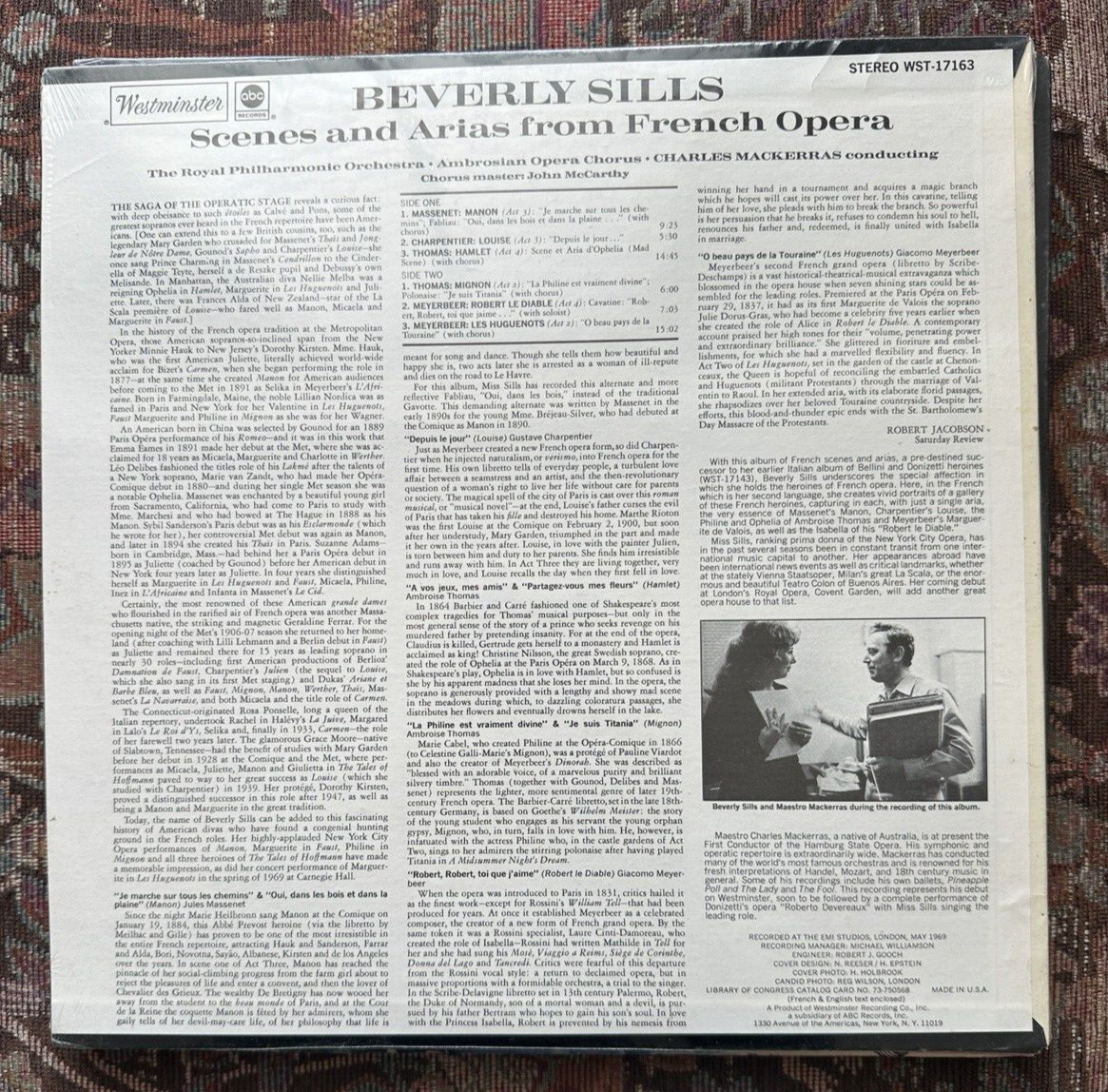 sealed: Beverly Sills - Scenes And Arias From French Opera - WST 17163 - Image 1
