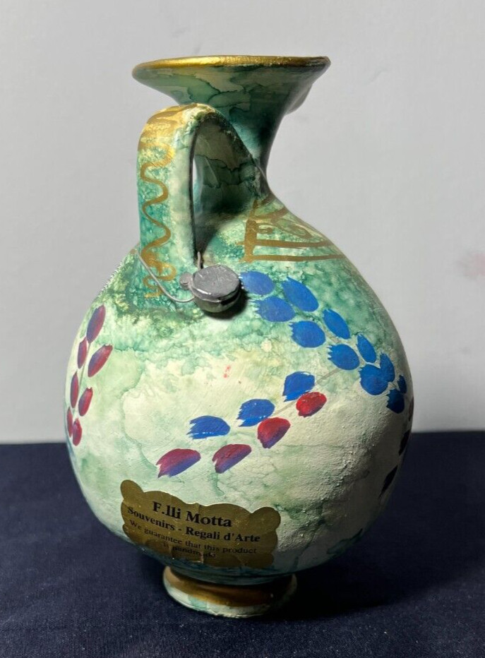 F.Lli Motta Greek Replica Pottery Pitcher / Jug - Hand Painted - 6" tall - Image 5