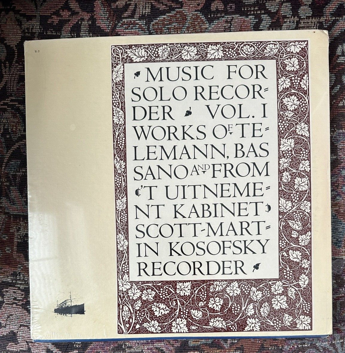 SEALED: Scott Martin Kosofsky - Music for Solo Recorder Vol. 1 - Titanic Ti-7