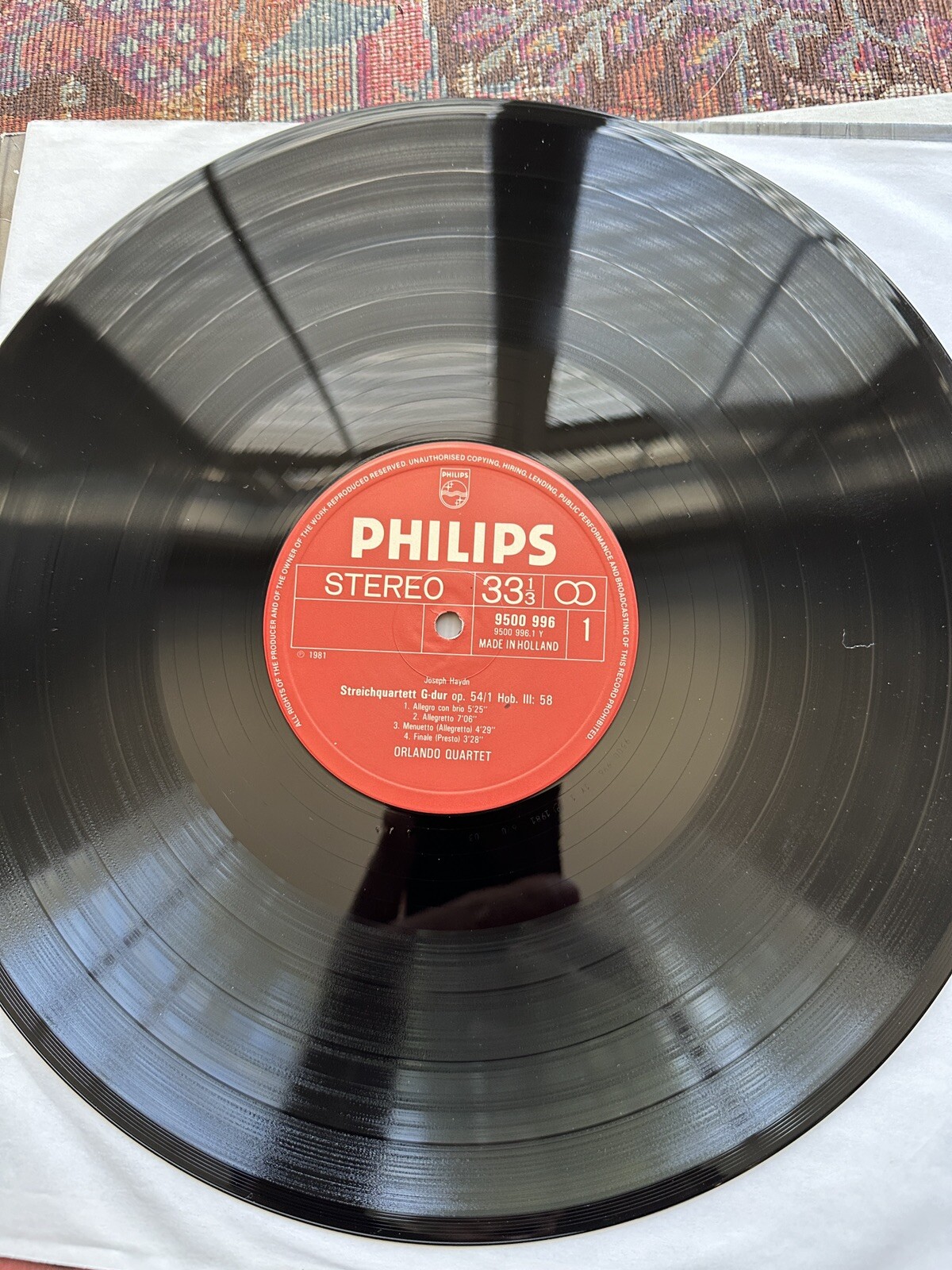 Haydn / Orlando Quartet String - Quartets Op. 54 No 1 & 2 - Philips 9500 996 - Image 2