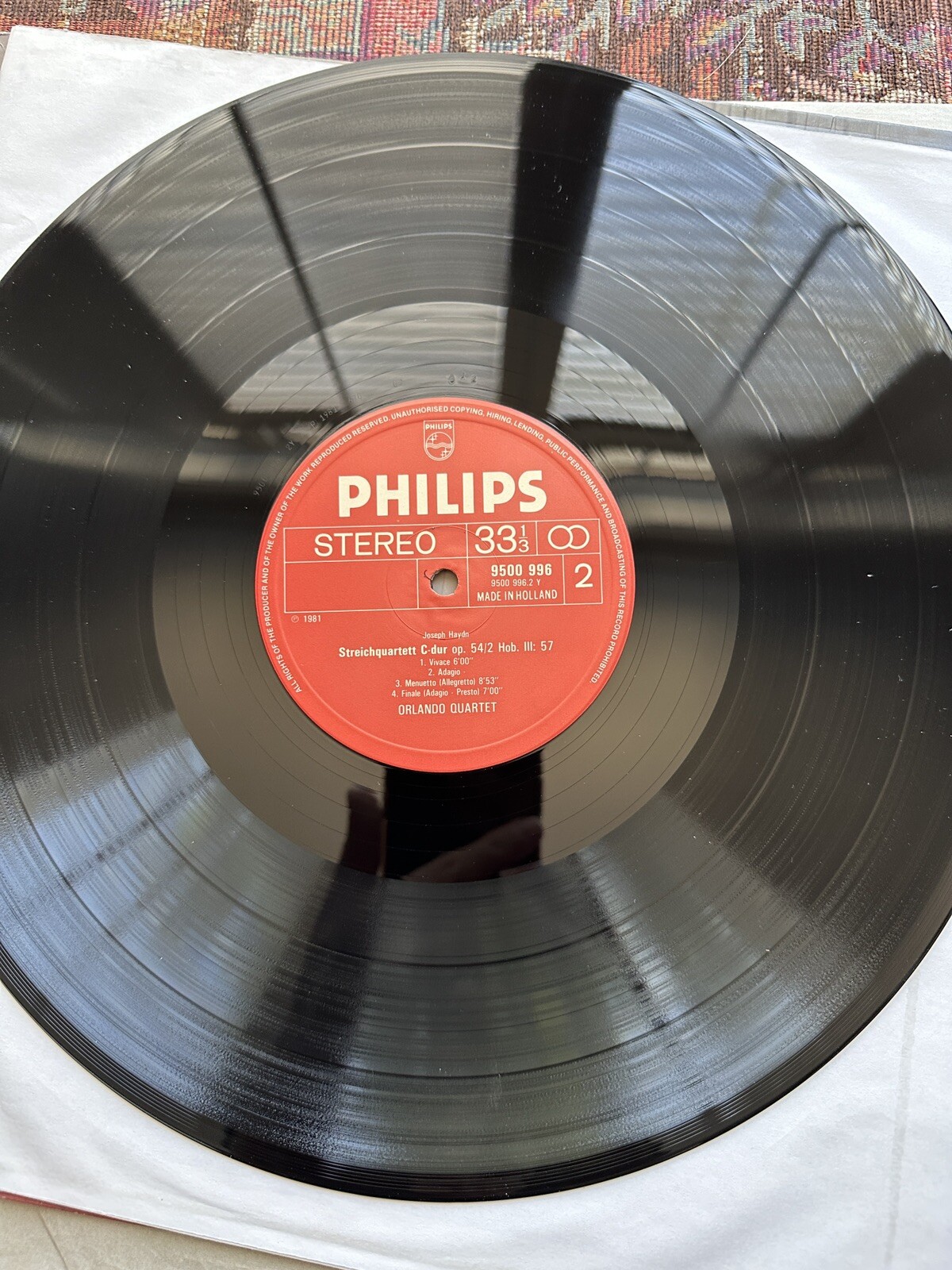 Haydn / Orlando Quartet String - Quartets Op. 54 No 1 & 2 - Philips 9500 996 - Image 4