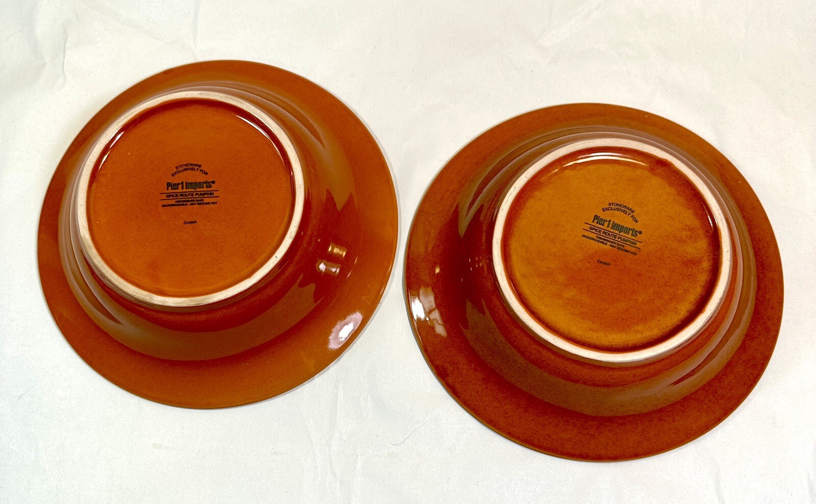 Two (2) Pier 1 Imports Spice Route Pumpkin Beaded Bowls - 8" - Unboxed, Unused - Image 9
