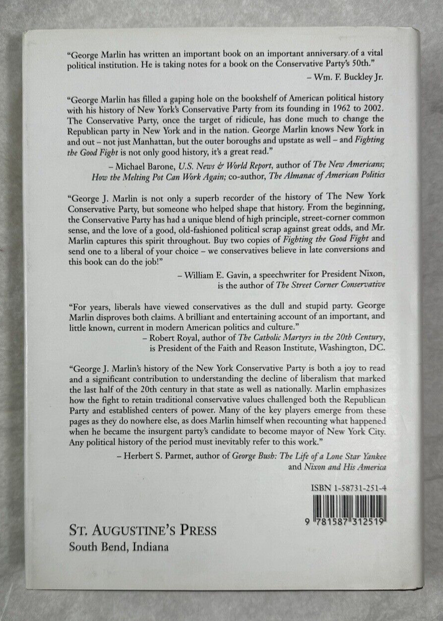 Fighting The Good Fight By George J. Marlin SIGNED First Edition - Image 5