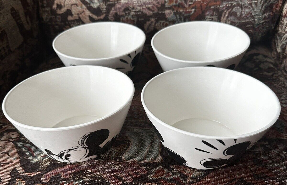 Four (4) ZAK Design Mickey Mouse Disney Bowls - EUC - 6" by 3" - Image 4