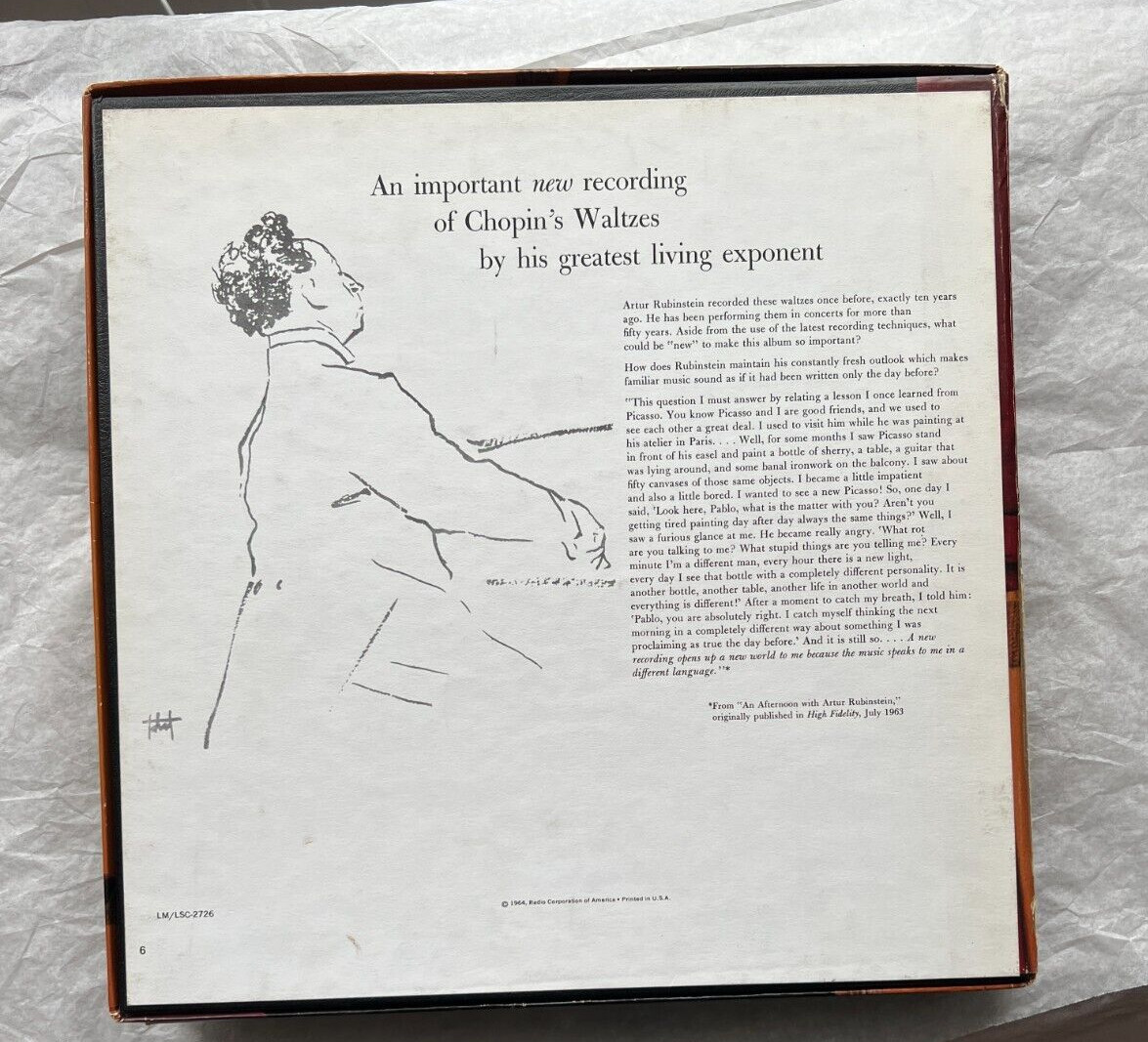 Artur Rubinstein - Chopin Waltzes - RCA Victor LSC-2726 - Image 5