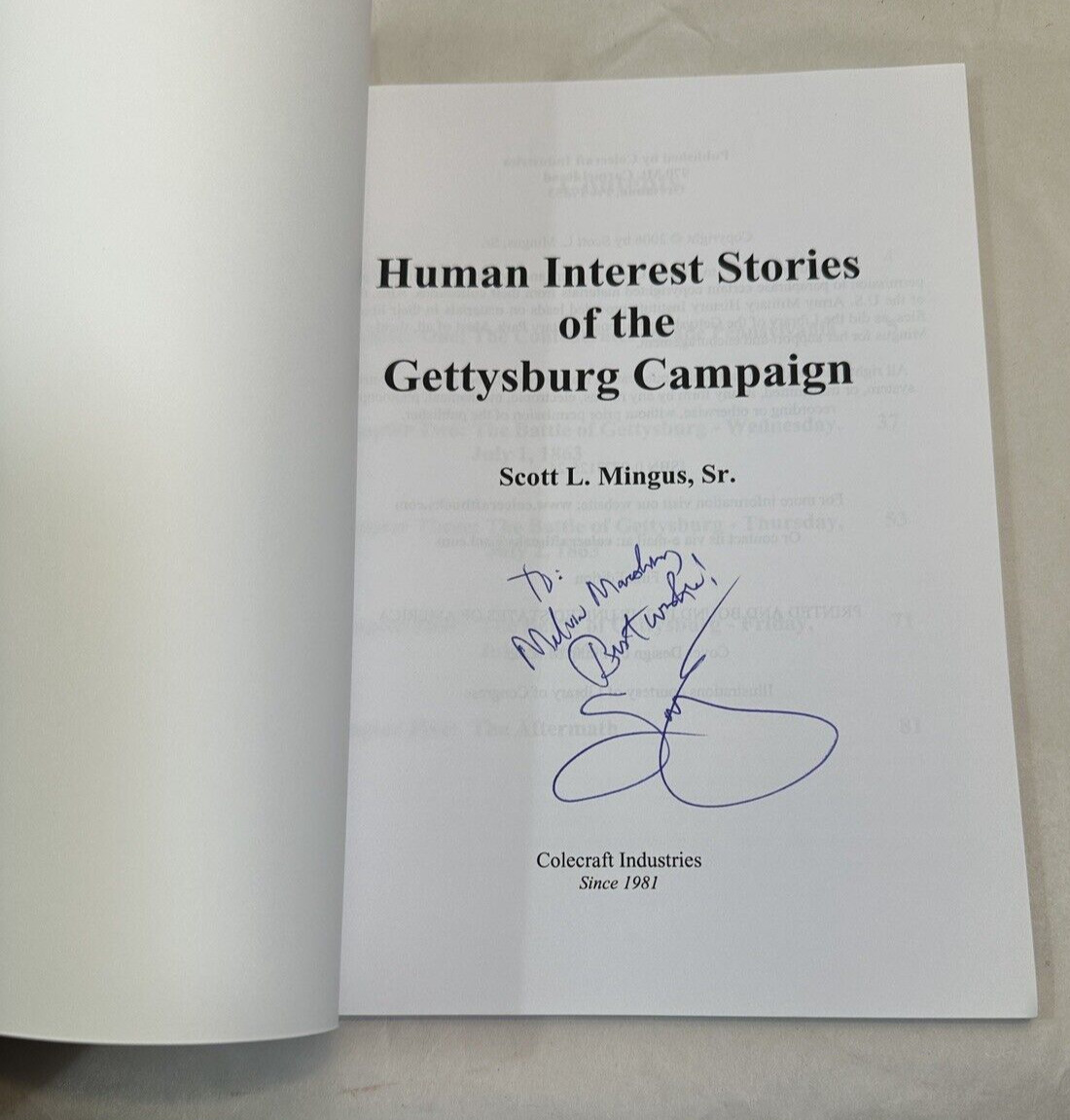 Human Interest Stories of Gettysburg Campaign - Scott Mingus - Signed, New - Image 2
