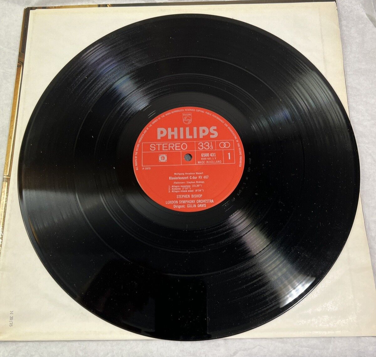 Mozart: Piano Concerti KV 467 and 503 - Stephen Bishop - Philips 6500 431 - Image 6