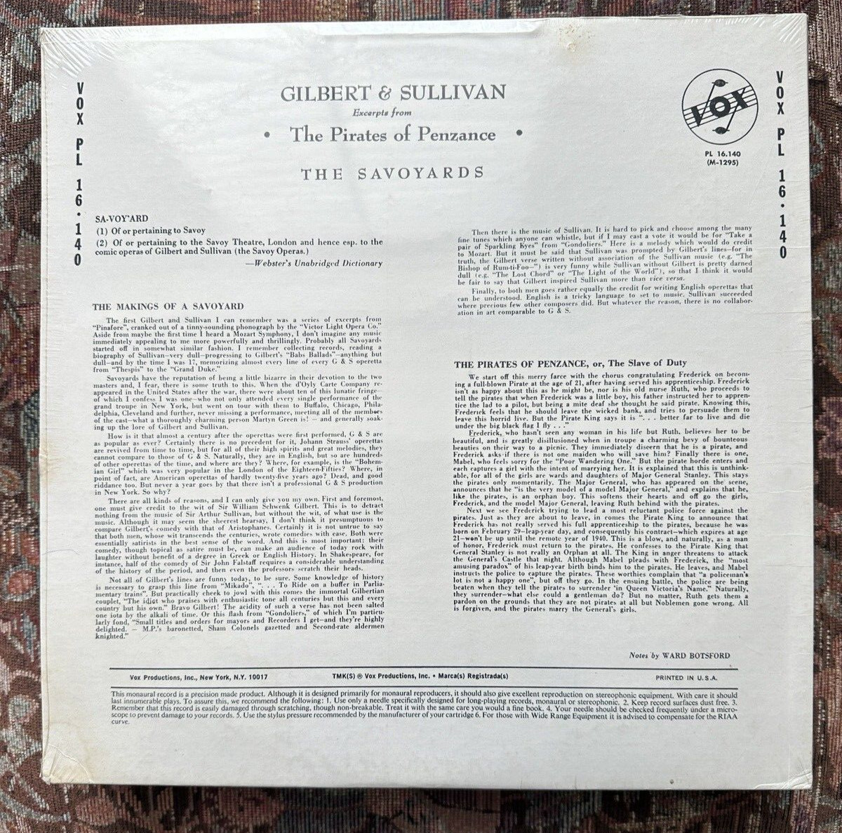 SEALED: Gilbert & Sullivan Pirates Of Penzance - Company of Savoyards PL 16.410 - Image 1