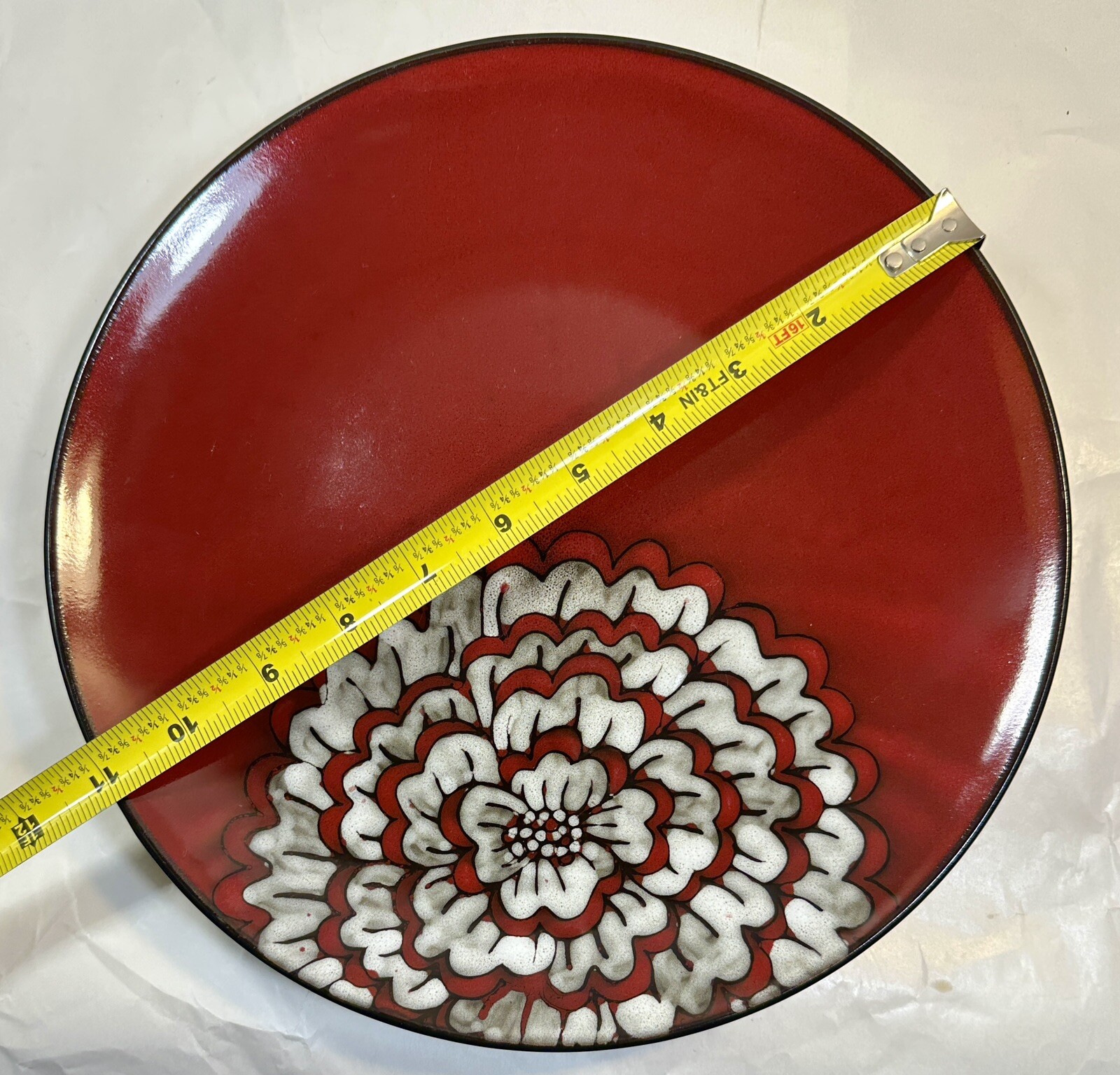 Two (2) Pier 1 Geranium Dinner Plates -- 11 Inches - Image 2