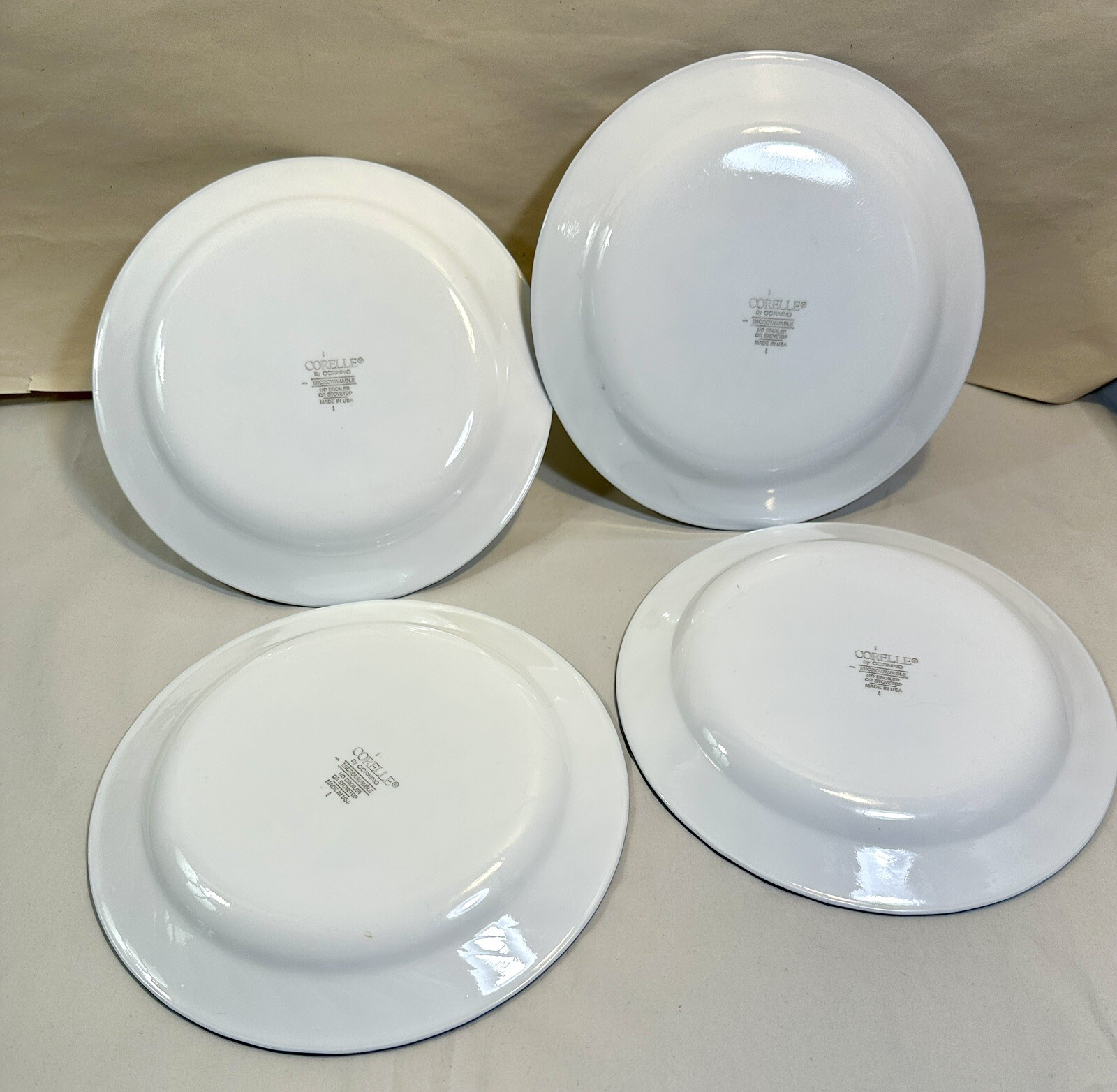 Set of 4 Corelle Blue Velvet Roses Bread / Dessert / Salad Plates  - 7-1/4"  NOS - Image 4