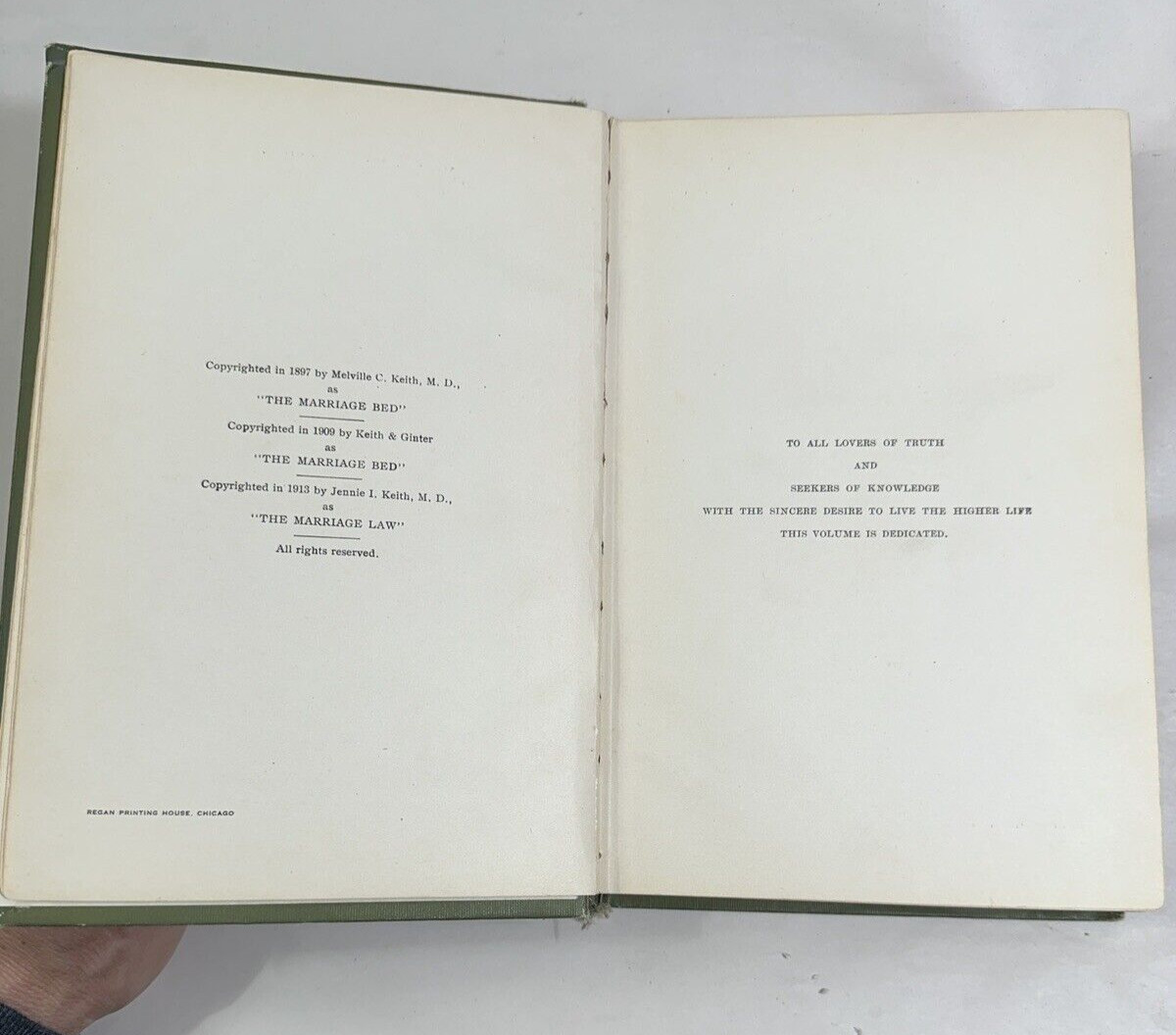 1913 Antique Illus. Marriage Guide "The Marriage Law, the Law and Testimony" - Image 2