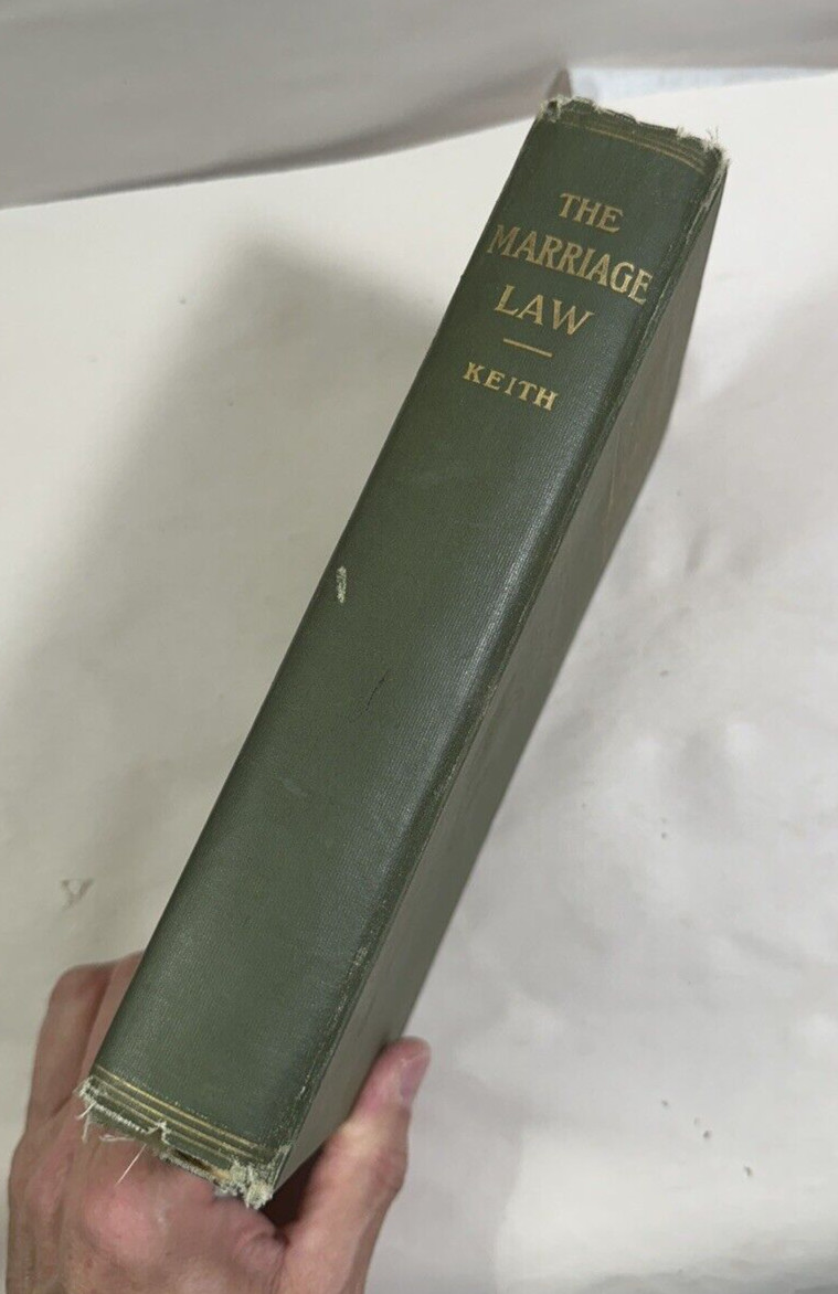 1913 Antique Illus. Marriage Guide "The Marriage Law, the Law and Testimony" - Image 5