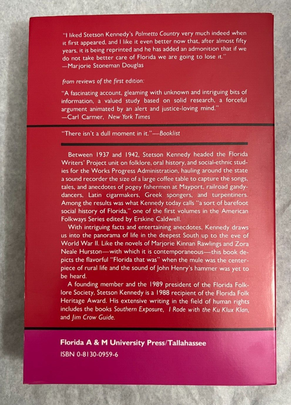 Palmetto Country by Stetson Kennedy (1989, Trade Paperback) - Image 1