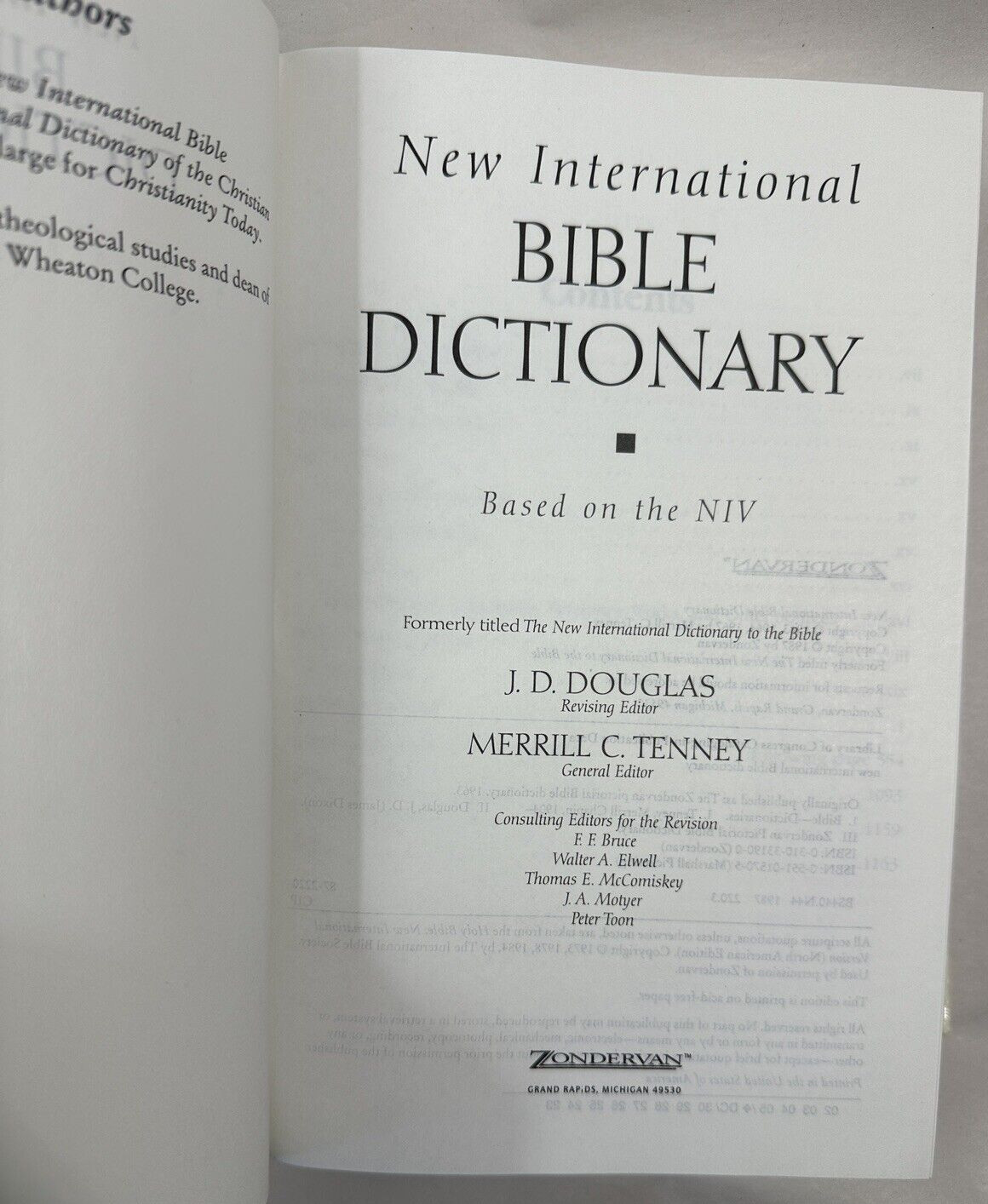 New International Bible Dictionary Based on the NIV - 1987 HC - Image 1