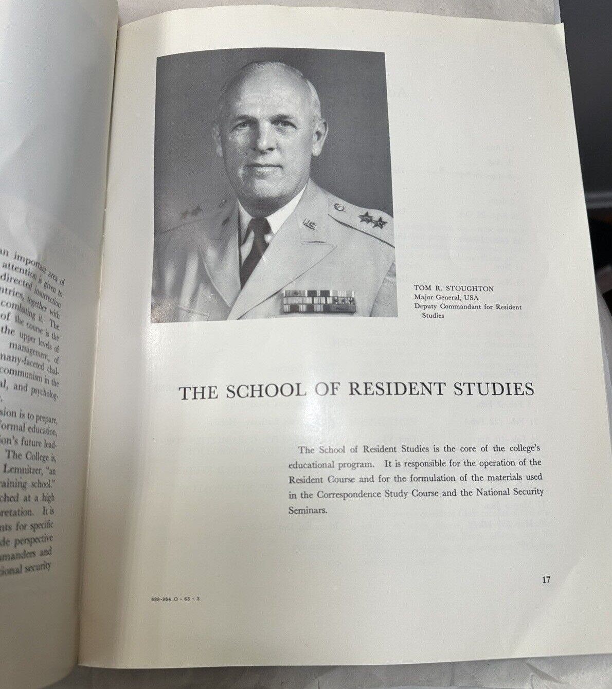 1963-1964 National War College/ Industrial College Of the Armed Forces Catalog - Image 7