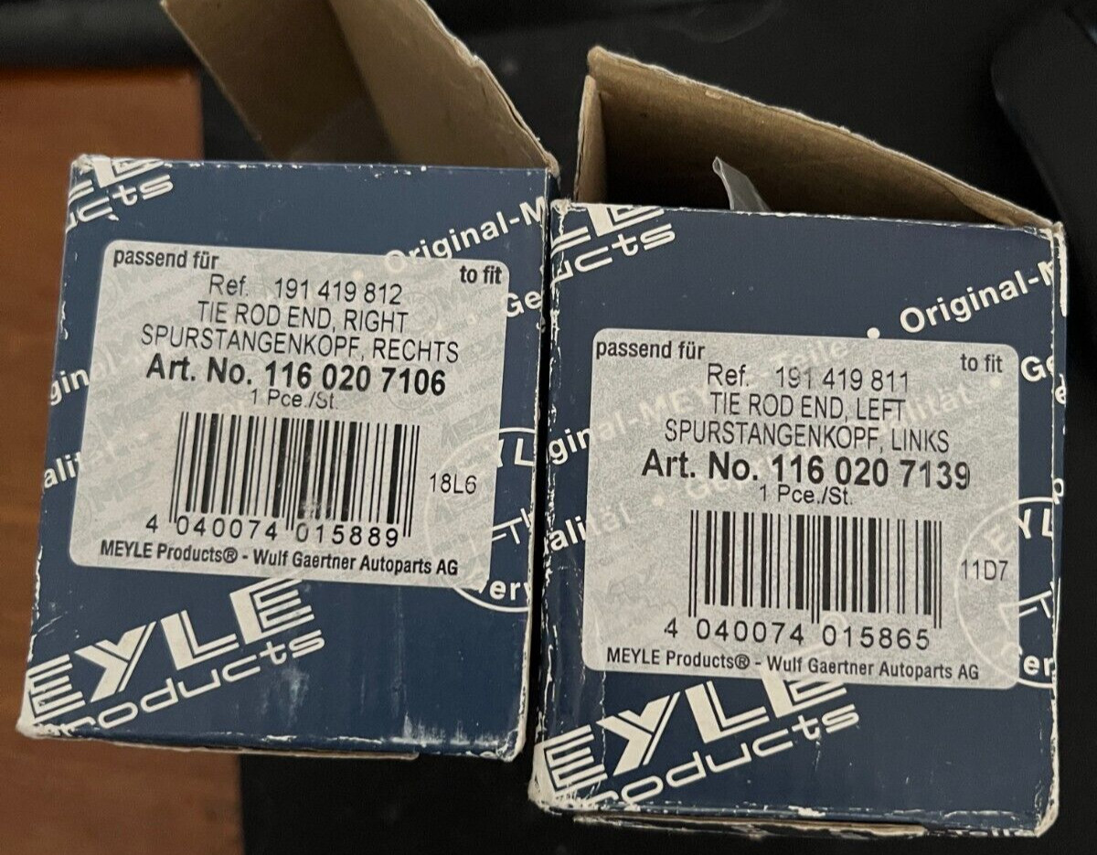 NEW Meyle Steering Tie Rod Ends - 191 419 811 / 191 419 812 - Image 1