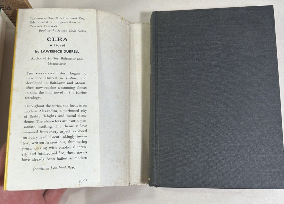Clea: Lawrence Durrell - Hardcover DJ - 1960 First Edition - Image 1