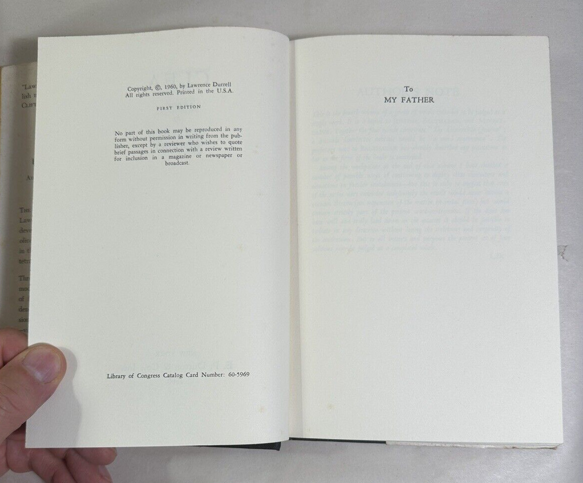 Clea: Lawrence Durrell - Hardcover DJ - 1960 First Edition - Image 2