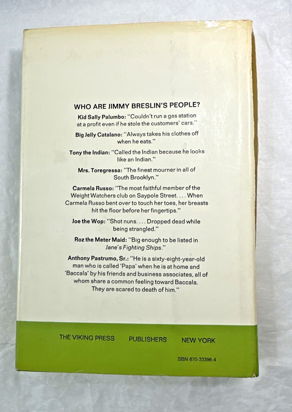 The Gang That Couldn't Shoot Straight -Jimmy Breslin (1970 HC) 3rd Printing - Image 10