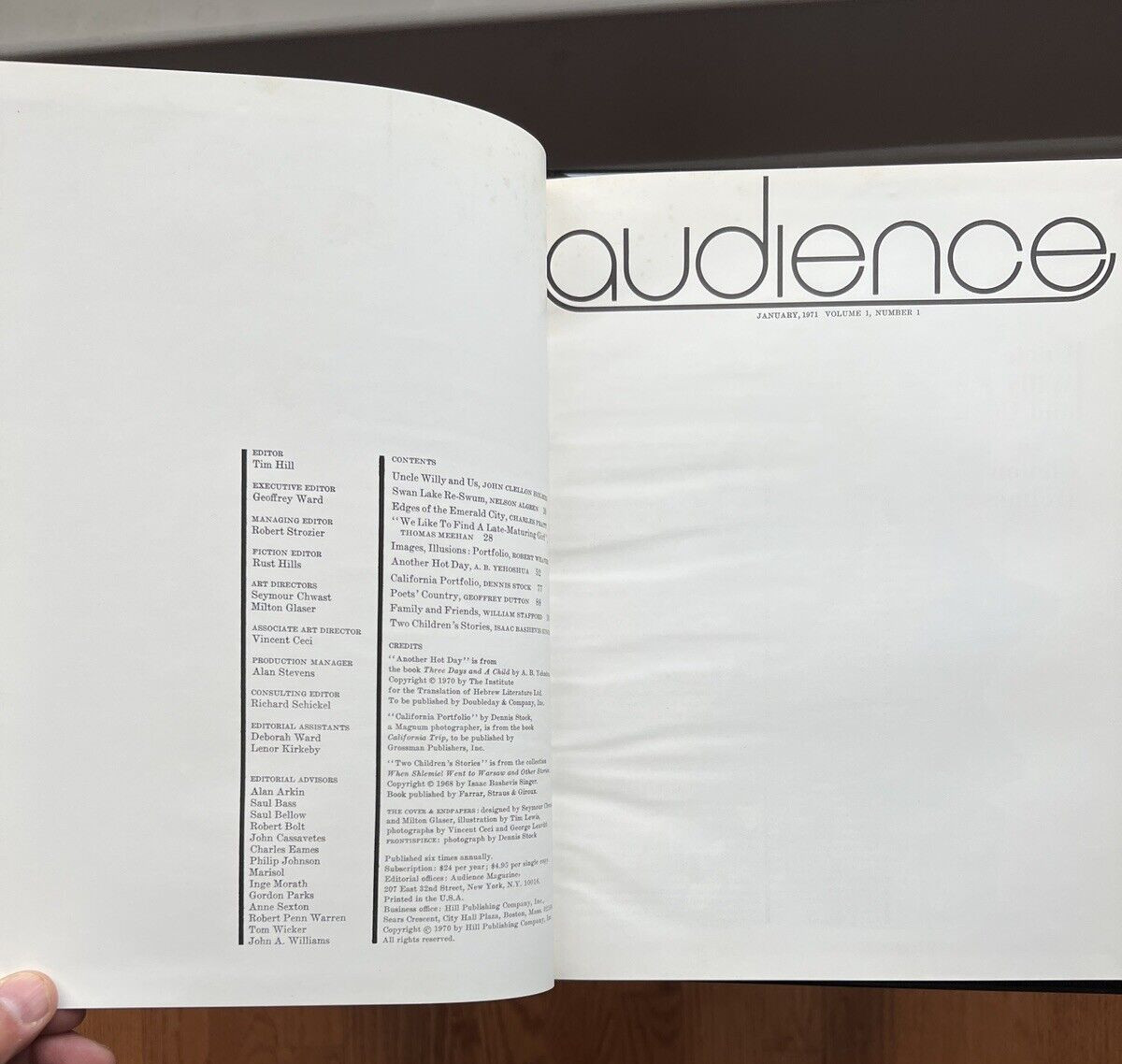 AUDIENCE Magazine, Volume I, Number I - January 1971 - First edition - Image 5