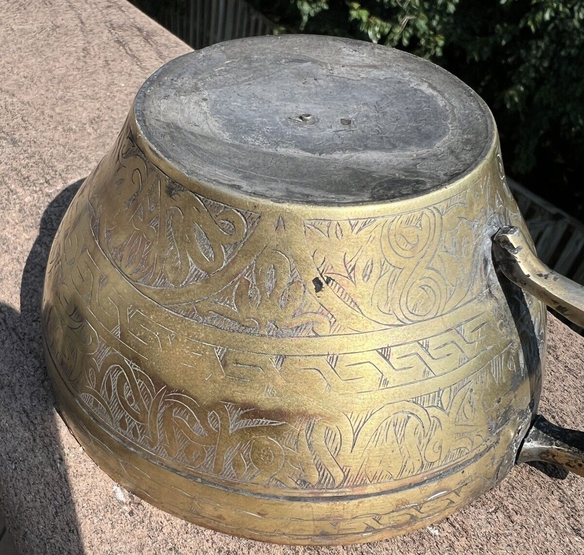 Vintage Brass Cup with Handle - 4 inches Across - Image 6