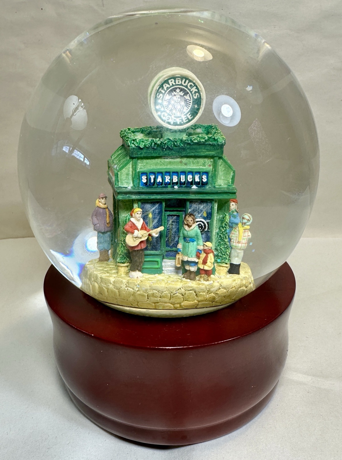 Starbucks Christmas Snow Globe - 1971 Starbucks Store - Music Box - 1999 - Image 2