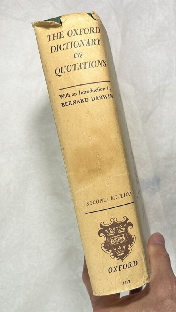 The Oxford Dictionary of Quotations 2nd Edition (1955 Hardcover with Jacket) - Image 4