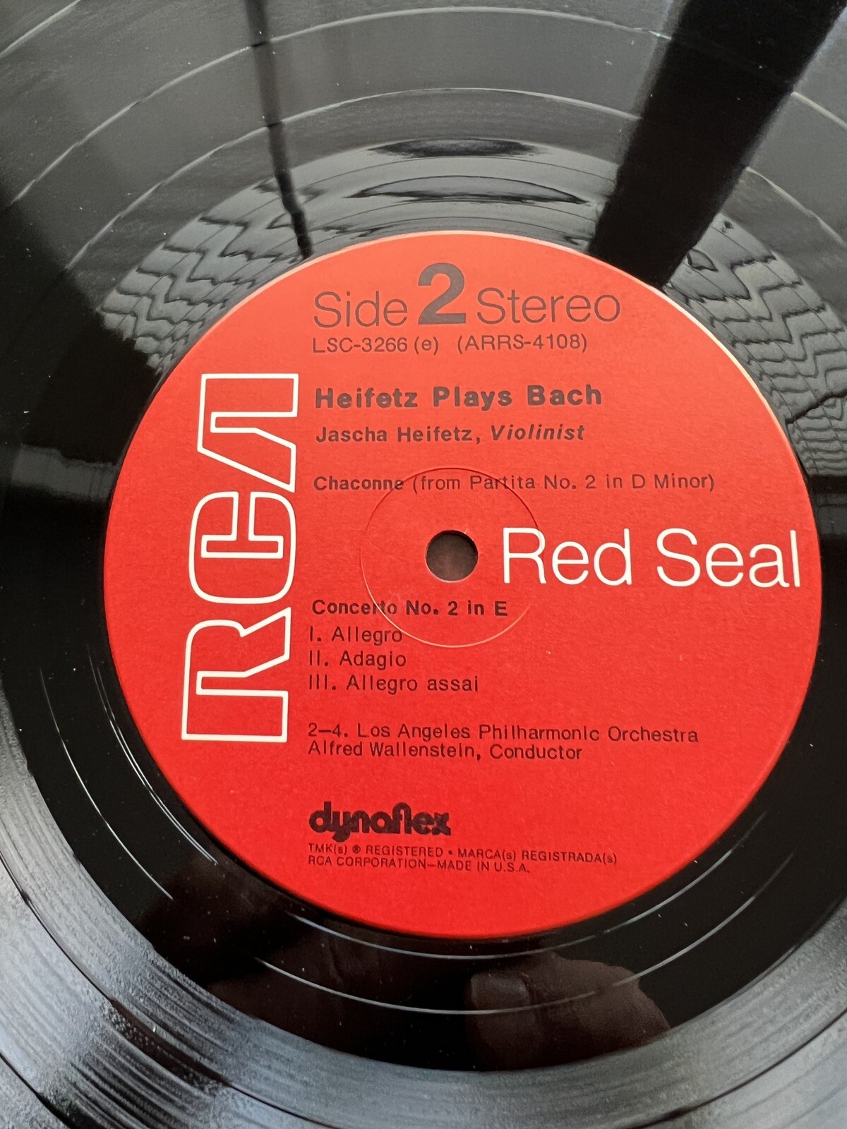 Jascha Heifetz Plays Bach - Erick Friedman - RCA LSC-3266 - Image 4