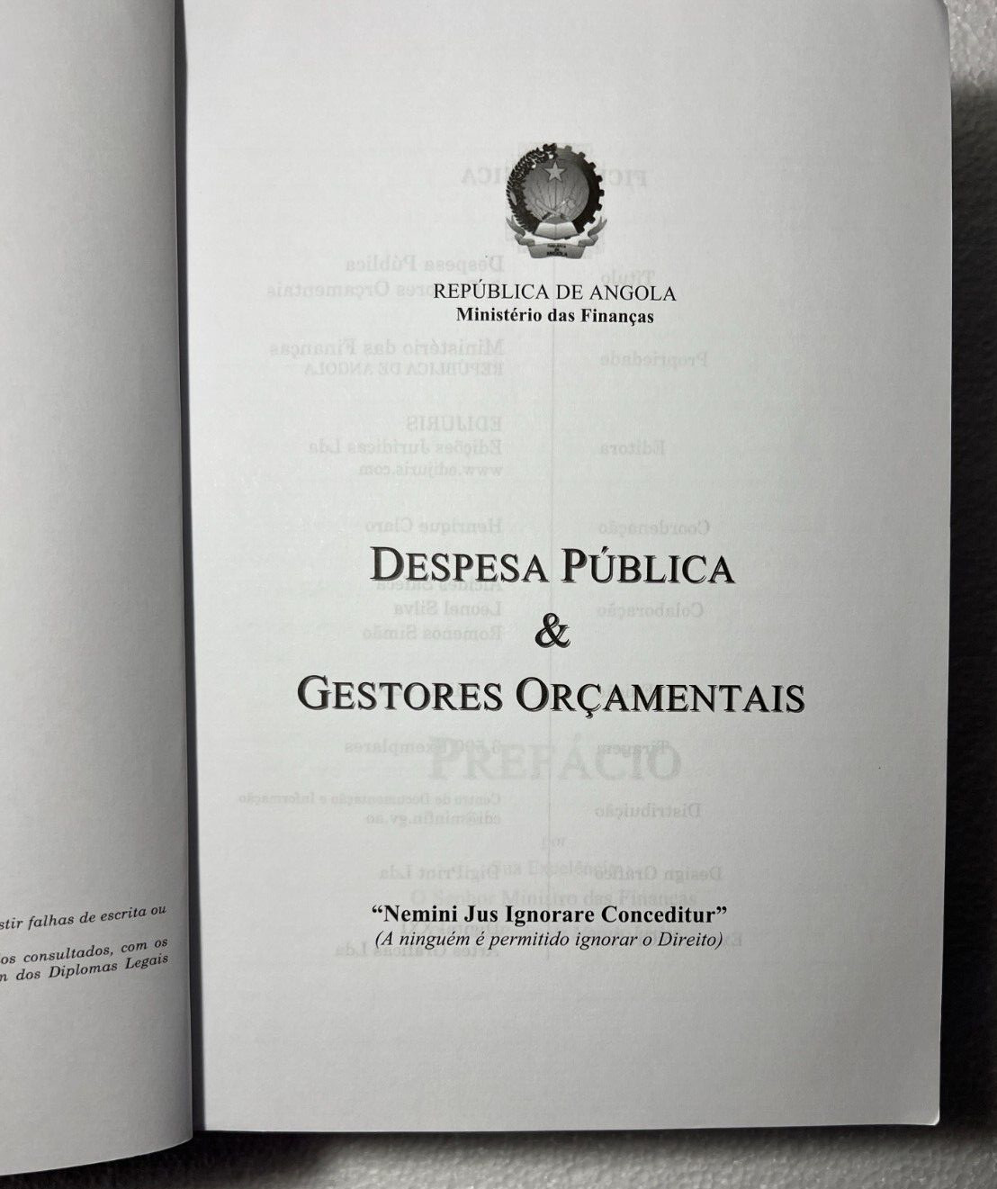 ANGOLA MINISTÉRIO DAS FINANÇAS - Despesas Públicas & Gestores Orçamentais - Image 1