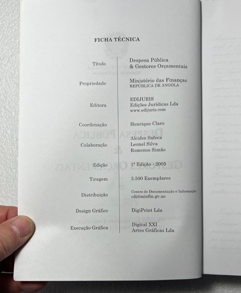 ANGOLA MINISTÉRIO DAS FINANÇAS - Despesas Públicas & Gestores Orçamentais - Image 4
